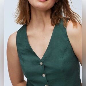 NWT, Madewell forest green vest, size 0